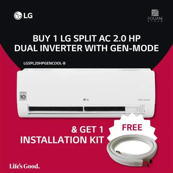 LG Split AC 2.0 HP Dual Inverter with Gen-mode
