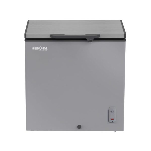 BRUHM 142L SINGLE DOOR CHEST FREEZER, SILVER,MECHANICAL CONTROL, BCS-160MA