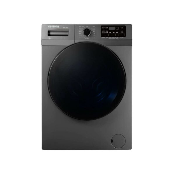 BRUHM WASHING MACHINE BWF-090H -9KG,DARK SILVER,INVERTER MOTOR,1200RPM